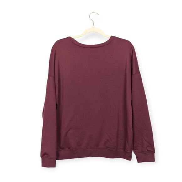 The Flintstones Burgundy Graphic Long Sleeve Sweatshirt Size M - Picture 2 of 5